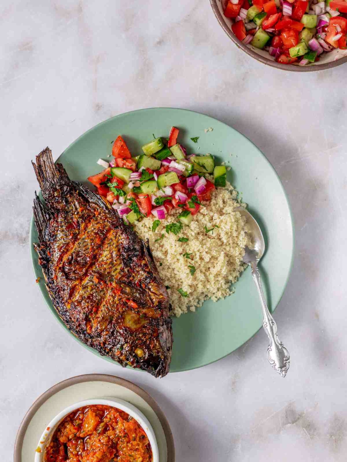 Cassava with Fish - West African Dish